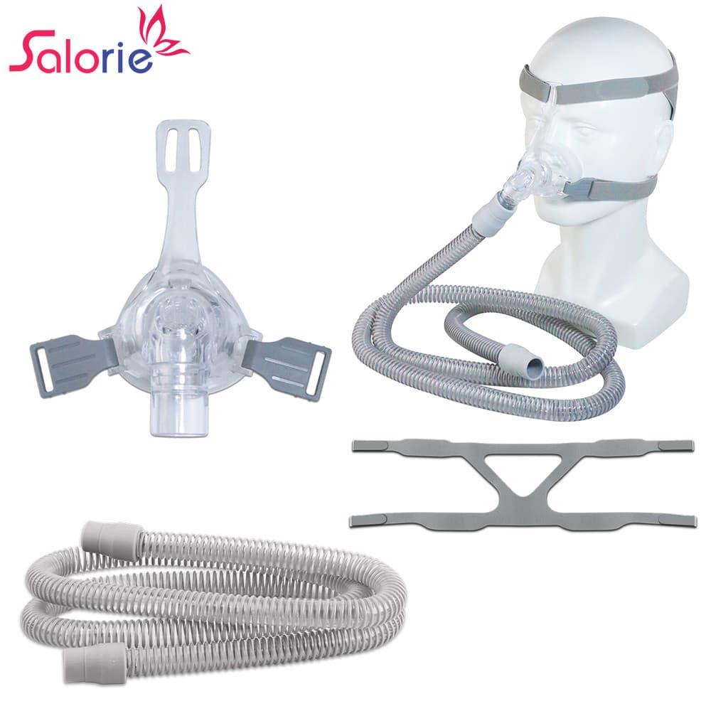 Salorie CPAP Conjunto De Máscara Nasal De Silicone Capacete Ajustável E Acessórios De Tubo De Mangueira De 1.8 M Para Má