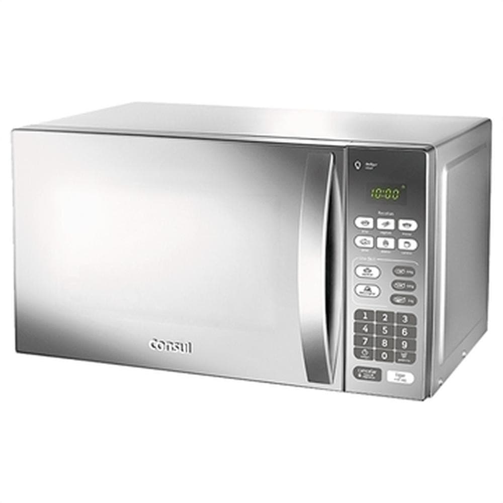 Micro-Ondas Consul 20 Litros CM020BF | Função Descongelar, Espelhado, Design Moderno, Cinza