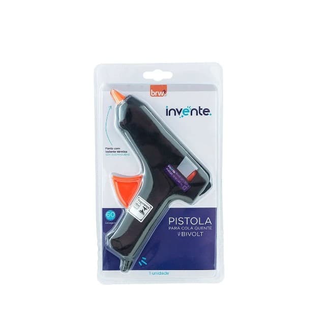 Pistola De Cola Quente Grande + Bastão - 15W  Bivolt (127v - 220v)