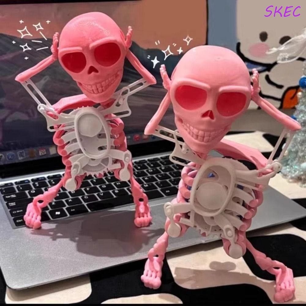SKEC Brinquedo De Esqueleto De Dança De Corda , Simulação De Caveira Dançante , Impressão 3D , Boneca Balançando , Estát