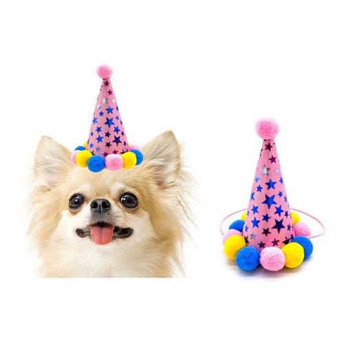 Fantasia Para Cachorro Aniversário Festa Para Pets Cães Gato Chapéu para festa pet Chapeuzinho