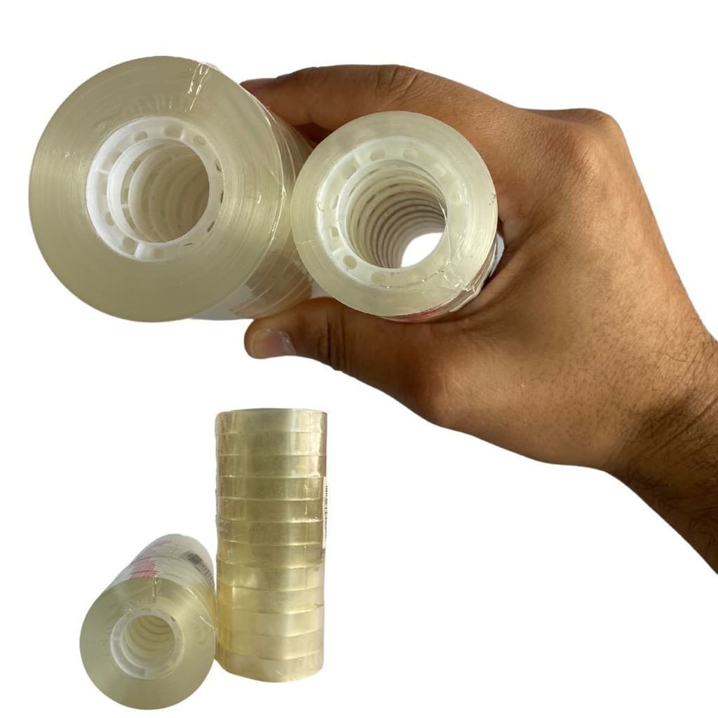 Rolo de Fita Adesiva Pequena Durex Transparente 50 Metros 12mmx50m Pacote C/12 Unidades