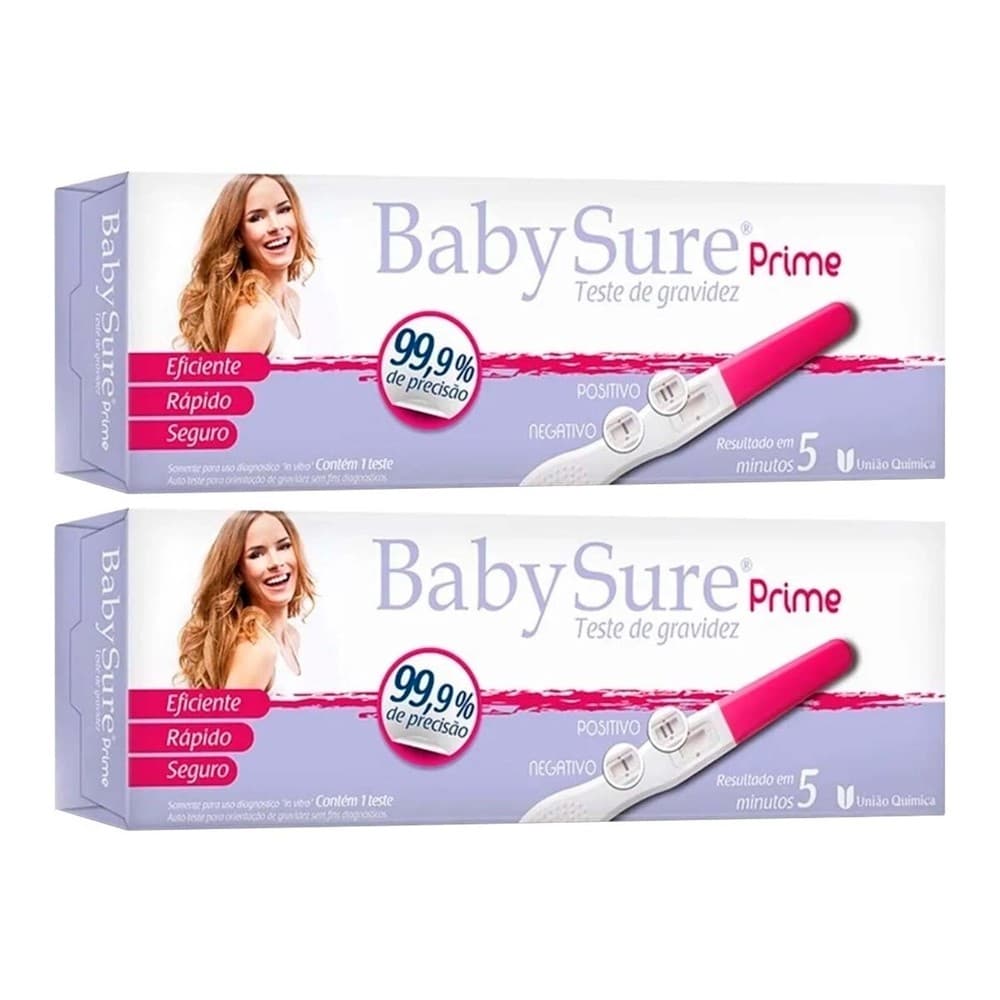 Kit 2 und Baby Sure Caneta Teste Gravidez