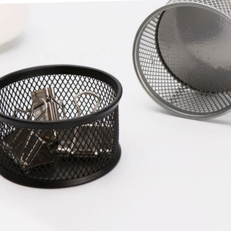 Porta Clips Redondo em Metal Aramado – Prático e Estiloso CZ230872