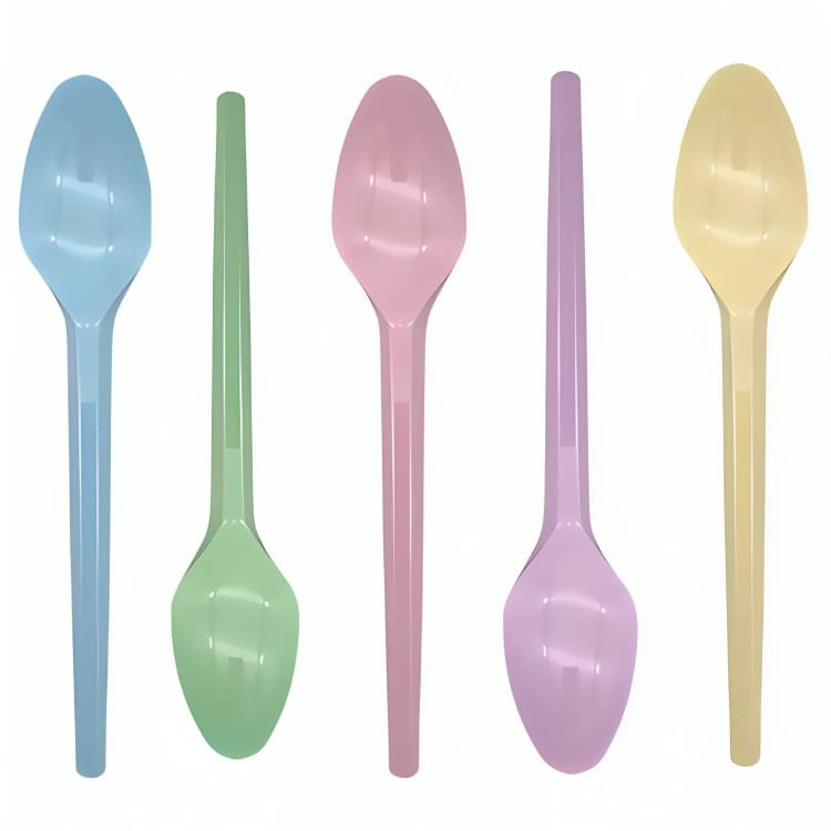 Colher Cores Candy De Sobremesa 50 Unidades Descartáveis Para Festa Bolo Aniversário