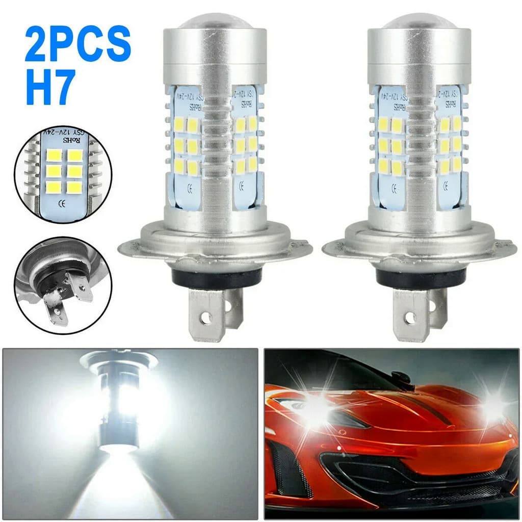 2x Kit De Lâmpadas LED H7 Para Faróis High/Low Beam 110W 45000LM Super Brilhante 6000K Brancas H8 Carro Luz Baixa H4