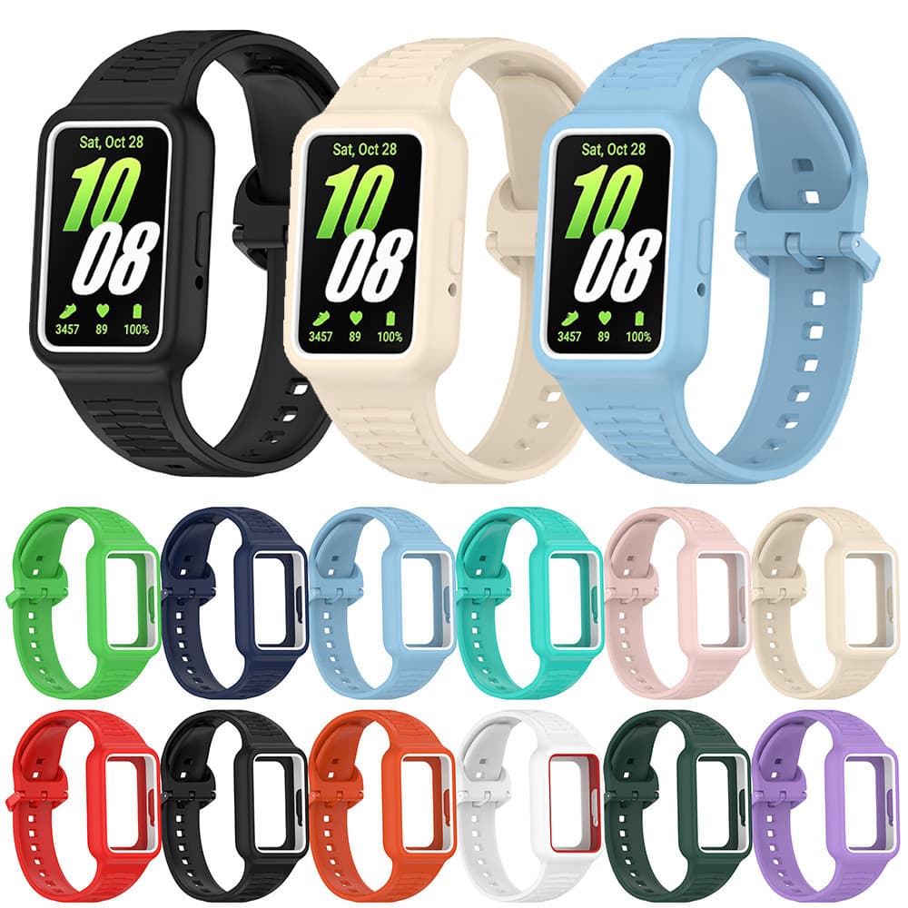 Bracelete De Silicone Com Estojo Para Relógio Samsung Galaxy Fit 3 Pulseira De Reposição Esportiva Fit3 Band Acces