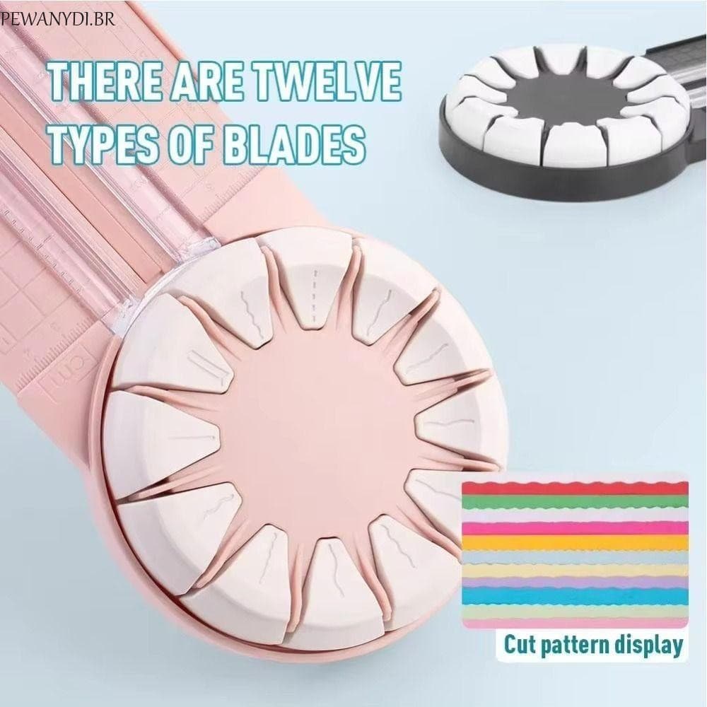 Cortador De Papel PEWANYDI 12 Em 1 , Vários Padrões De Corte Com Almofada Antiderrapante Manual