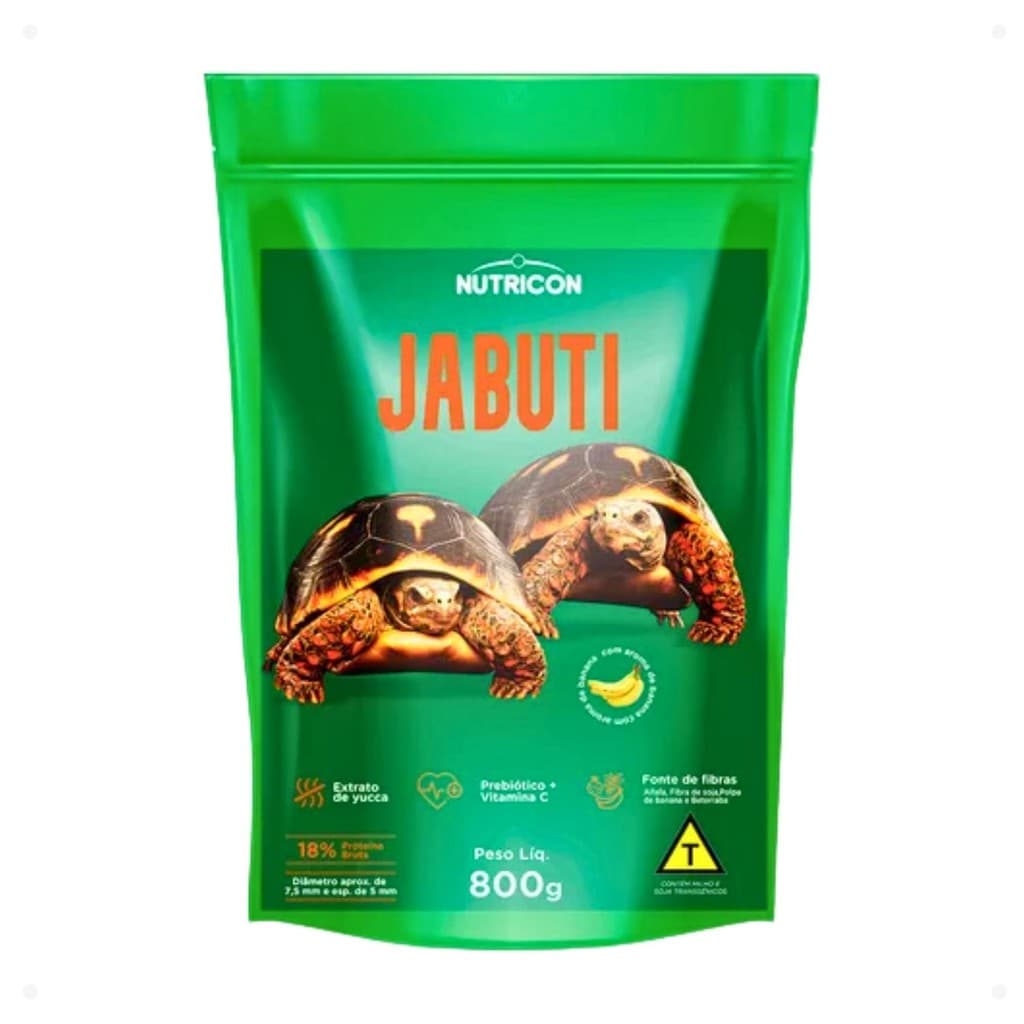 Nutricon Jabuti 800g Bag Cágado Jabuti Adulto Terrestre