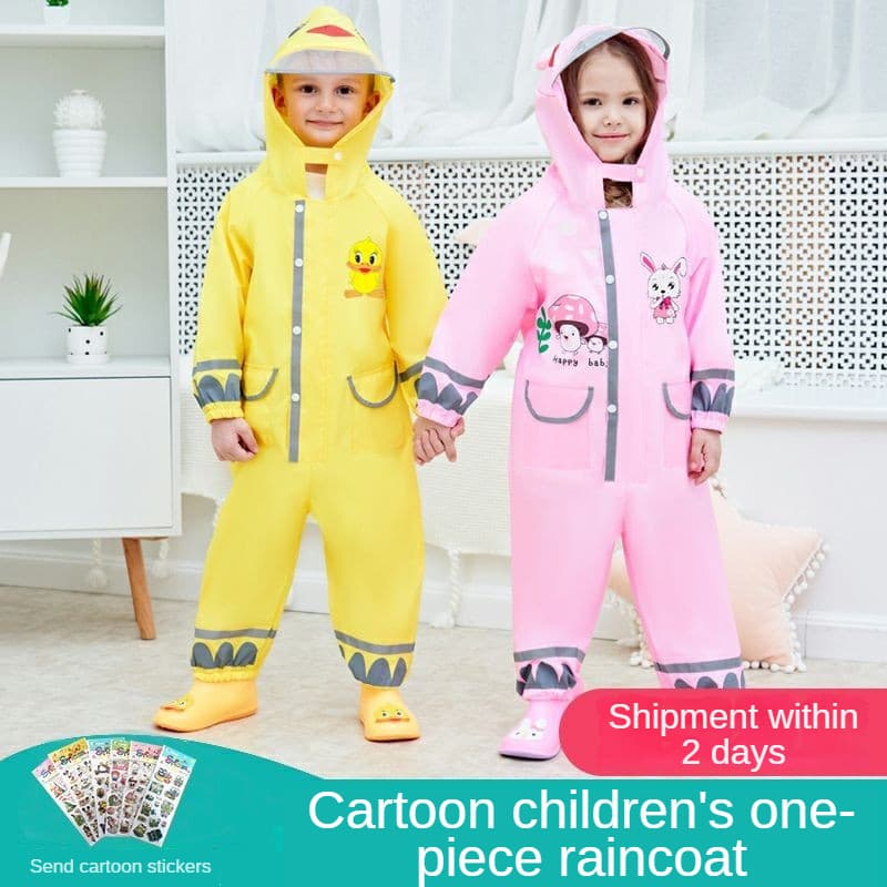 Conjunto de capa de chuva siele infantil impermeável, bebê de corpo inteiro, menino e menina, jardim