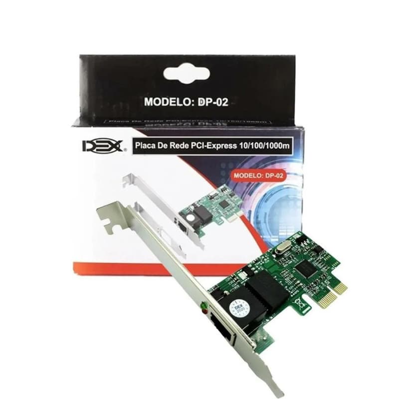 Placa De Rede PCI-EXPRESS 10/100/1000 Dex DP-02