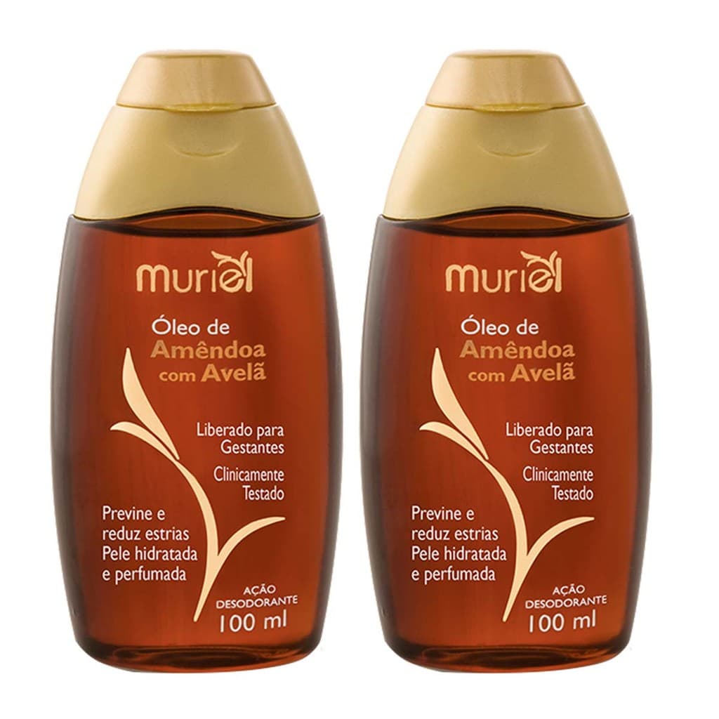 Kit 2 und Óleo Corporal Muriel Amêndoa com Avelã 100ml
