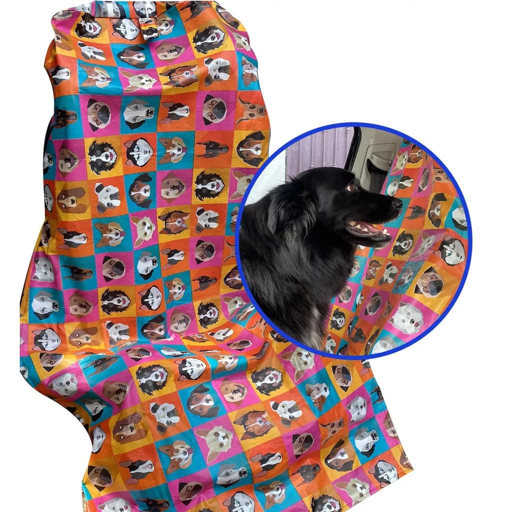 Capa Protetora Pet Banco Dianteiro Impermeável Cachorro e Gato Estampada