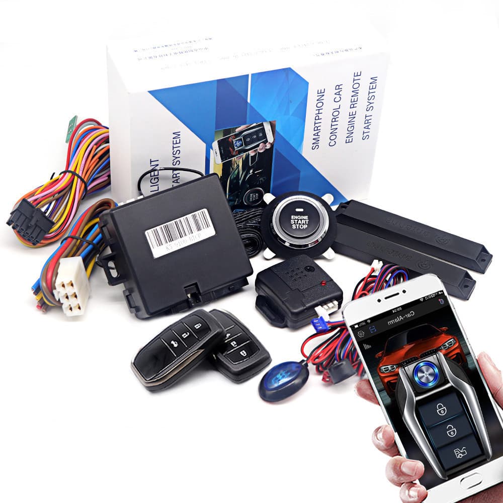 Auto Start Stop Empurrar Um Botão Sistema De Entrada Sem Chave Alarme Com Autostart Inteligente Partida Remota Para Carr