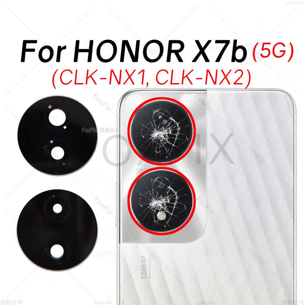 Lente Traseira Da Câmera Para Honor X7b 5G Substituição Tampa Do Vidro + Adesivo CLK-NX1 NX2 NX3
