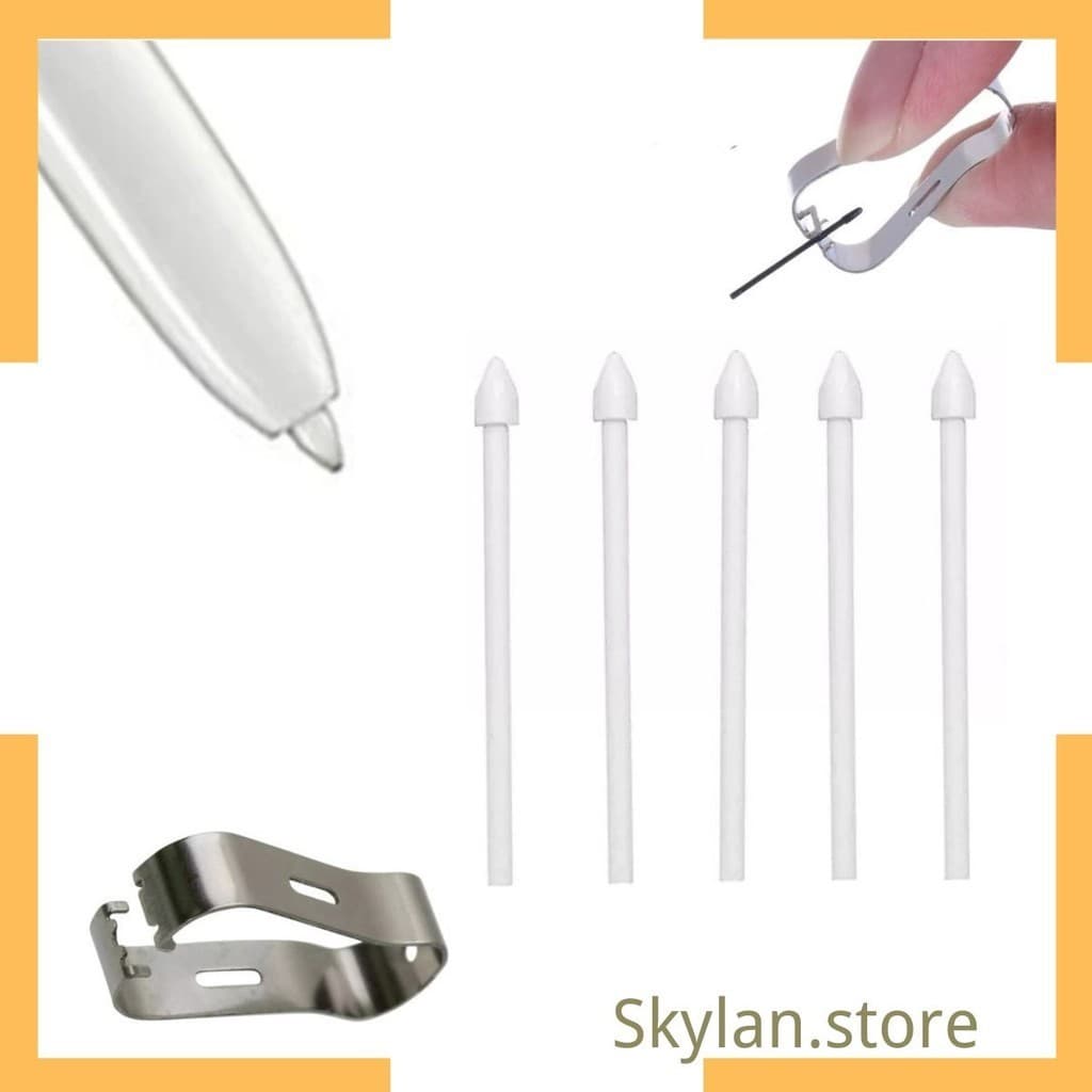 Kit Com 5 Unidades Ponteiras Reposição S Pen + 1 Extrator Compatível com linha S Tab Samsung
