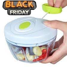 Processador manual de alimentos (Modelo Grande) 3 lâminas Picador Triturador e cortador de temperos