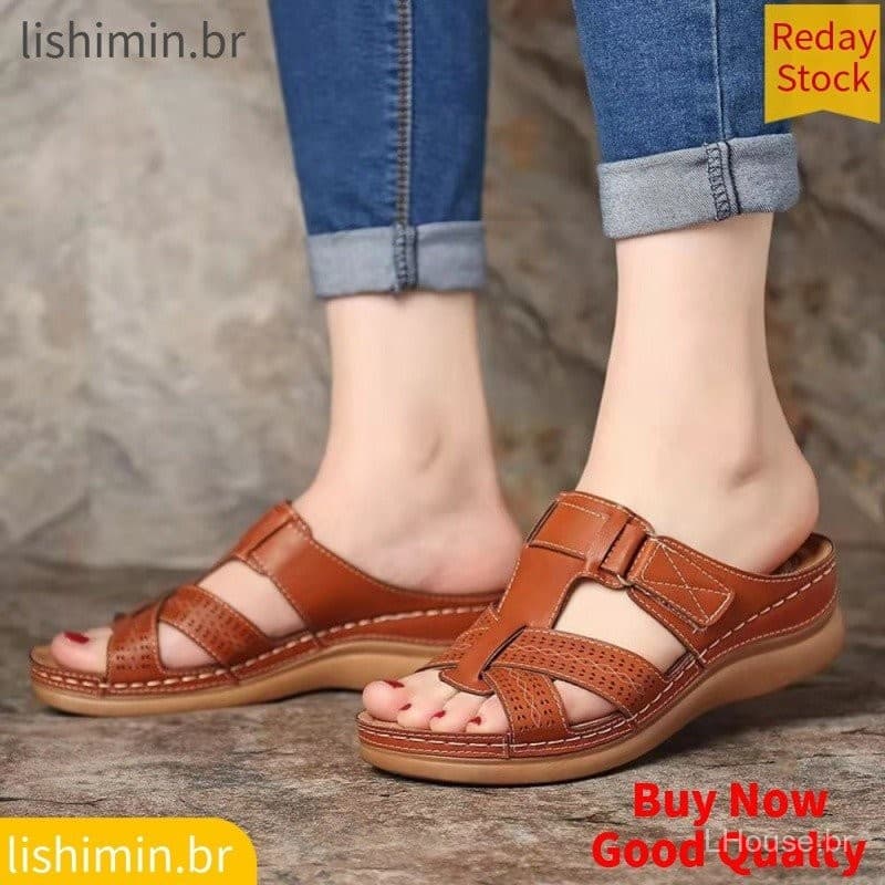 Sandálias ortopédicas femininas Slip On Open Toe 6638 VMDJ