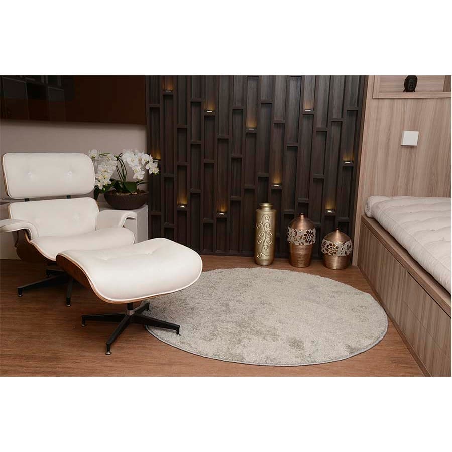 Tapete Redondo 1,50m Quarto Sala Escritório Pelo Macio Antiderrapante peludo