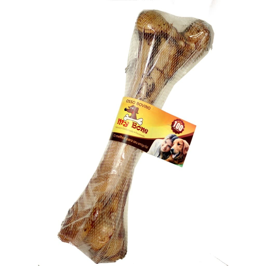 Osso Fêmur Bovino Desidratado Defumado - MY BONE - "Canelão"
