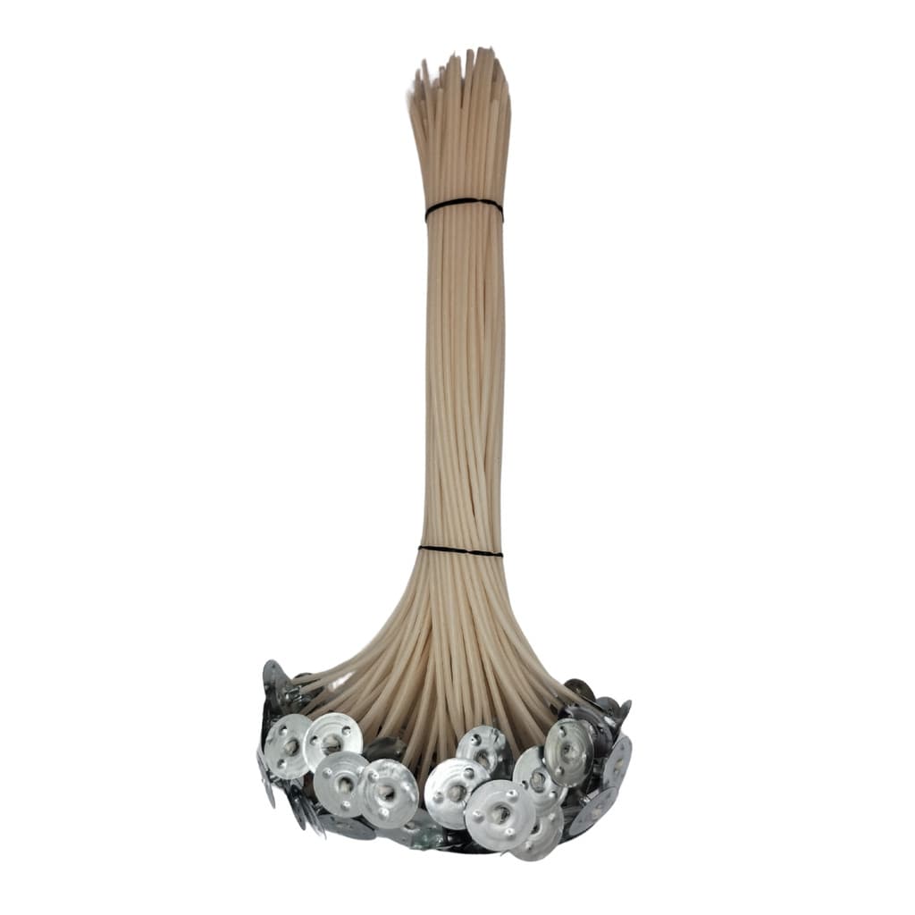 100 Pavios de Algodão para Vela Votiva 7 Dias Artesanal Palito com Fio de Cobre e Ilhós 17 cm