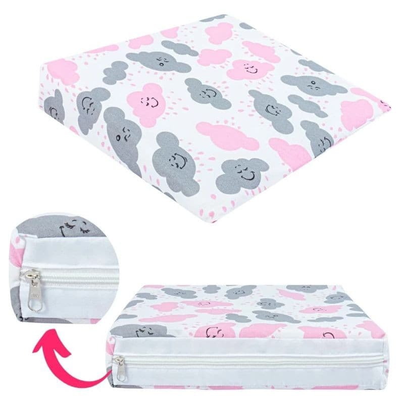 Travesseiro Rampa Anti Refluxo para Bebê - Capa Lavável - Próprio para o carrinho e Moisés