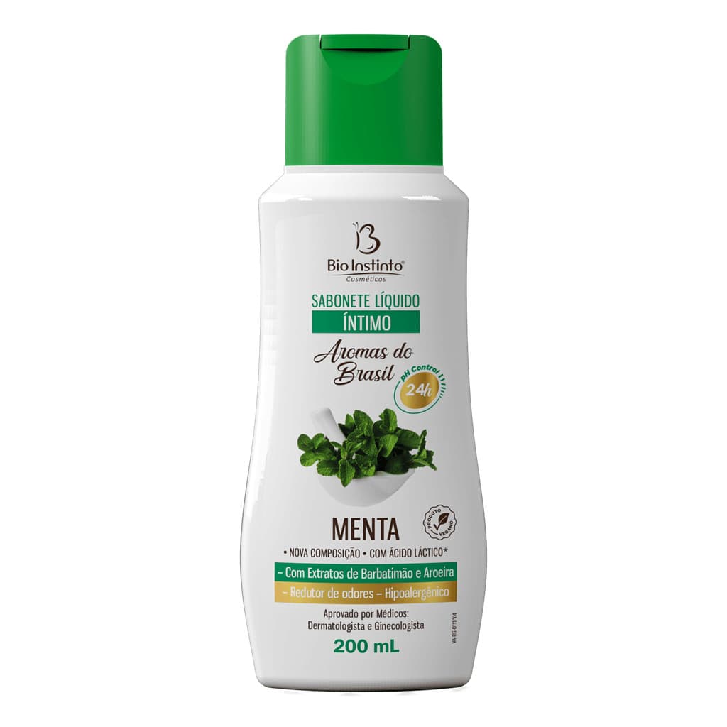 Sabonete Líquido Íntimo Menta 200ml - Bio Instinto