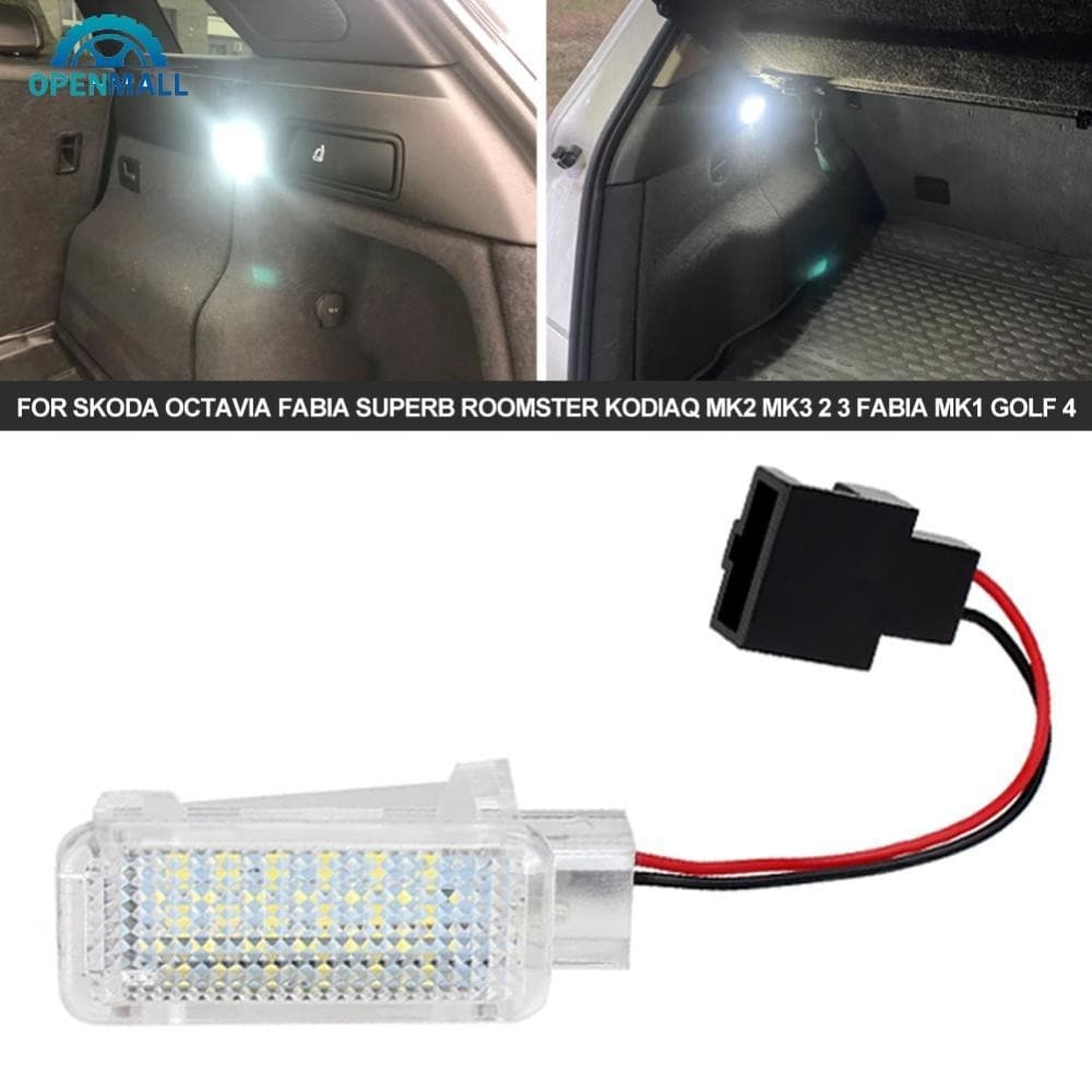 OPENMALL Porta Malas De Carro Lâmpadas LED Do Compartimento De Bagagem Para Skoda Octavia Fabia Superb Roomster Kodiaq MK2 MK3 2 3 MK1 GOLF 4 N4P7
