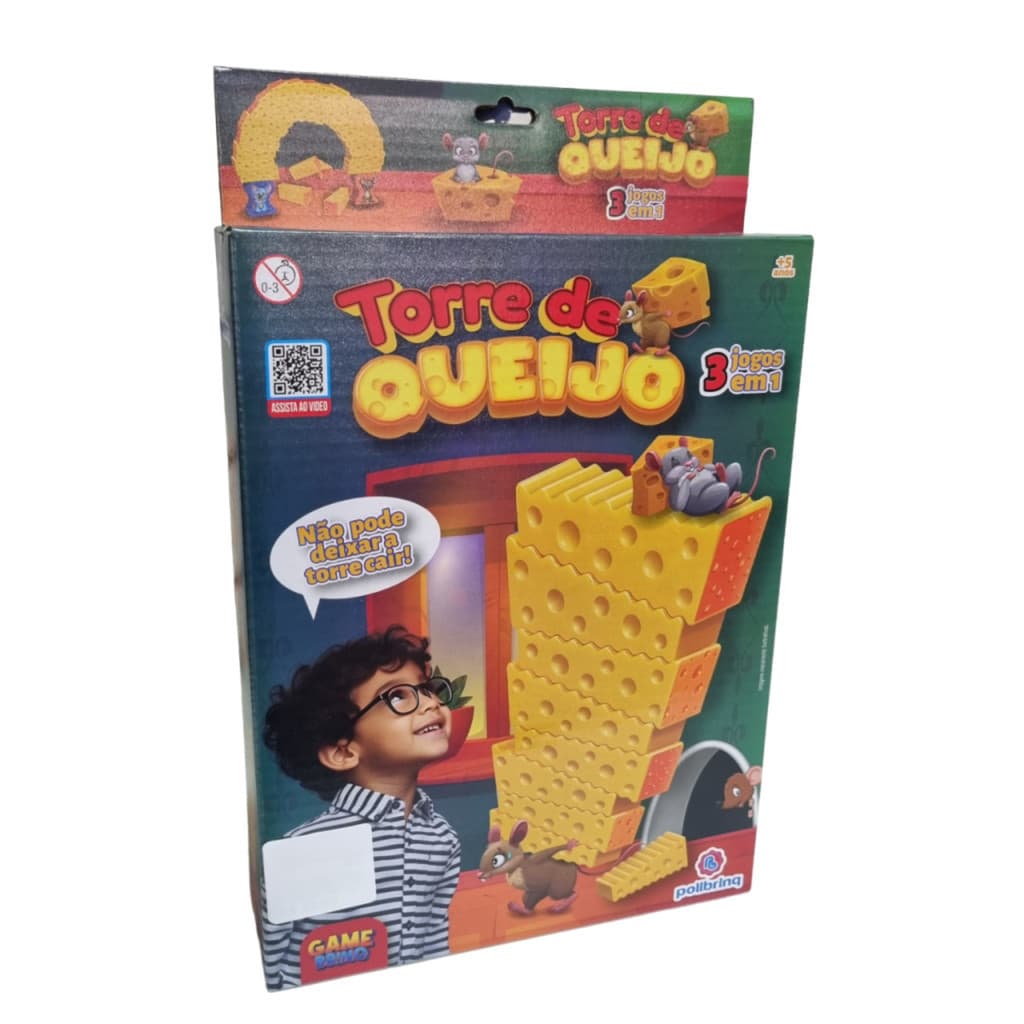 Torre De Queijo 3 Jogos Em 1 Game Brinq - Polibrinq