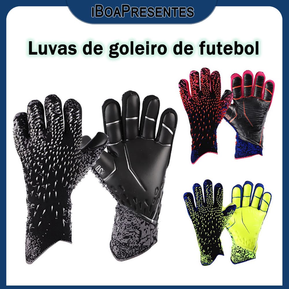 Luvas De Treino De Látex Com Proteção Para Os Dedos Luvas De Goleiro De Futebol