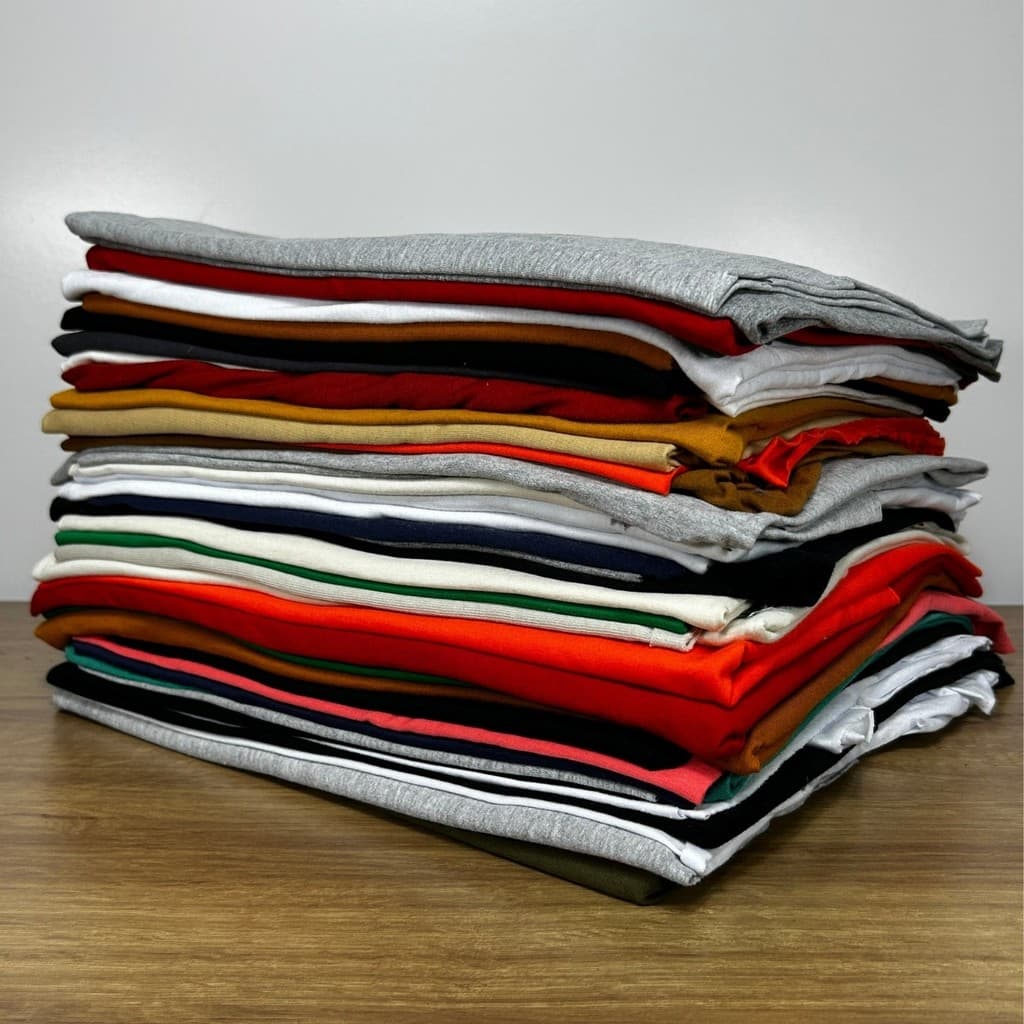 Pacote C/ Retalhos Meia Malha P Colorida lisa Camisetas, blusas e moda íntima Peças de até 80cm 1kg rendimento 3,5m