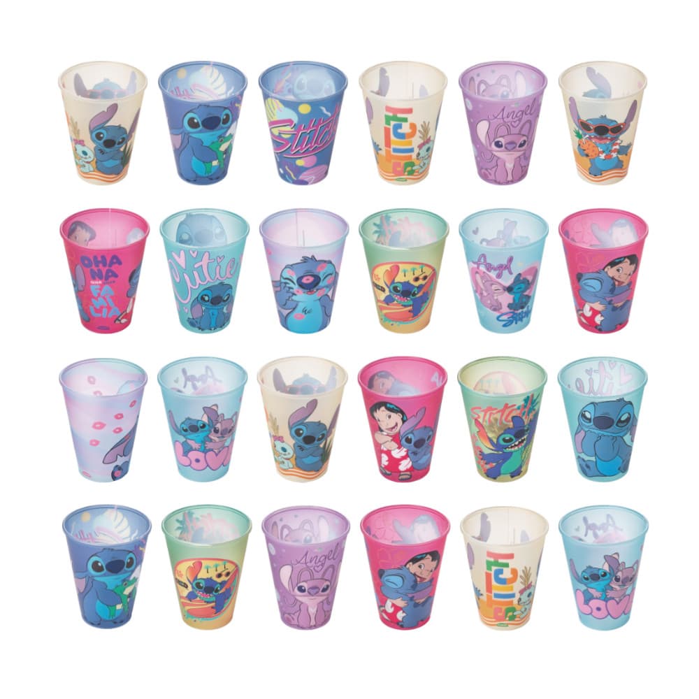 Kit Copos Stitch Patrulha Canina Capivara Frozen Bluey Lembrancinhas Aniversário Colecionável 280 ML