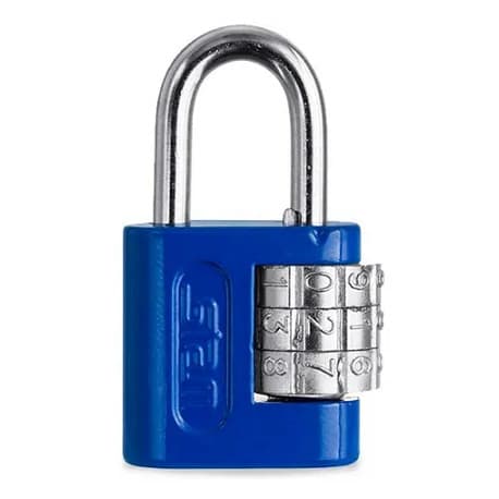 Cadeado Azul Segredo Para Malas Armários Mochila 25mm Zamak Stam