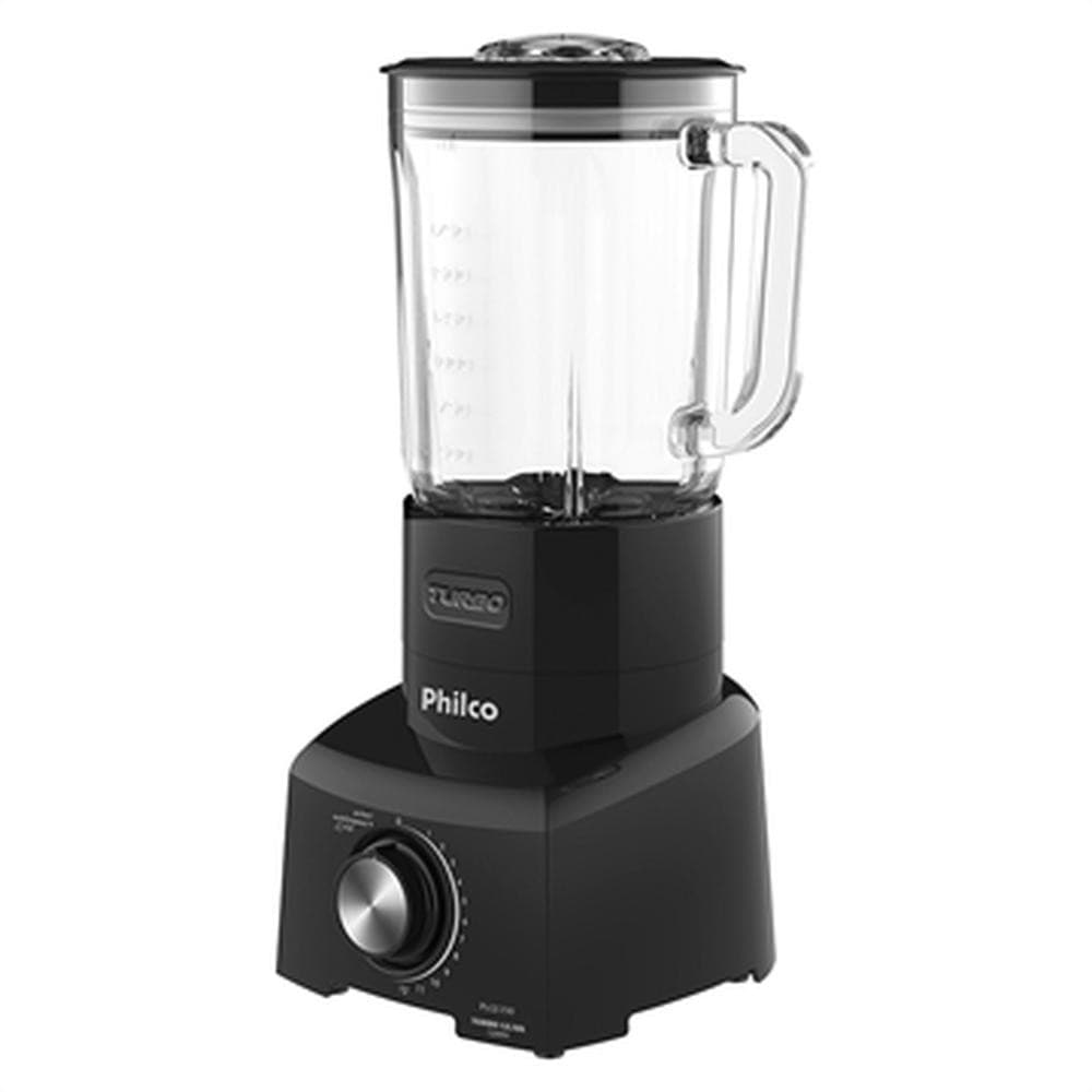 Liquidificador Philco PLQ1350 | Copo de Vidro, 12 Velocidades + Pulsar, 1200W, Preto