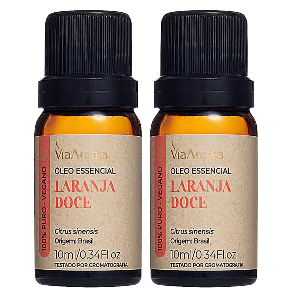 Óleo Essencial De Laranja Doce 100% Puro Via Aroma 2unidades