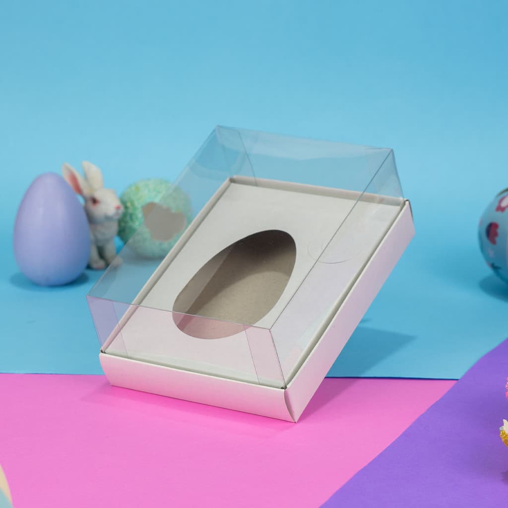 10 Caixas para 1 Ovo de Colher 100g - 150g - Branco Duplex