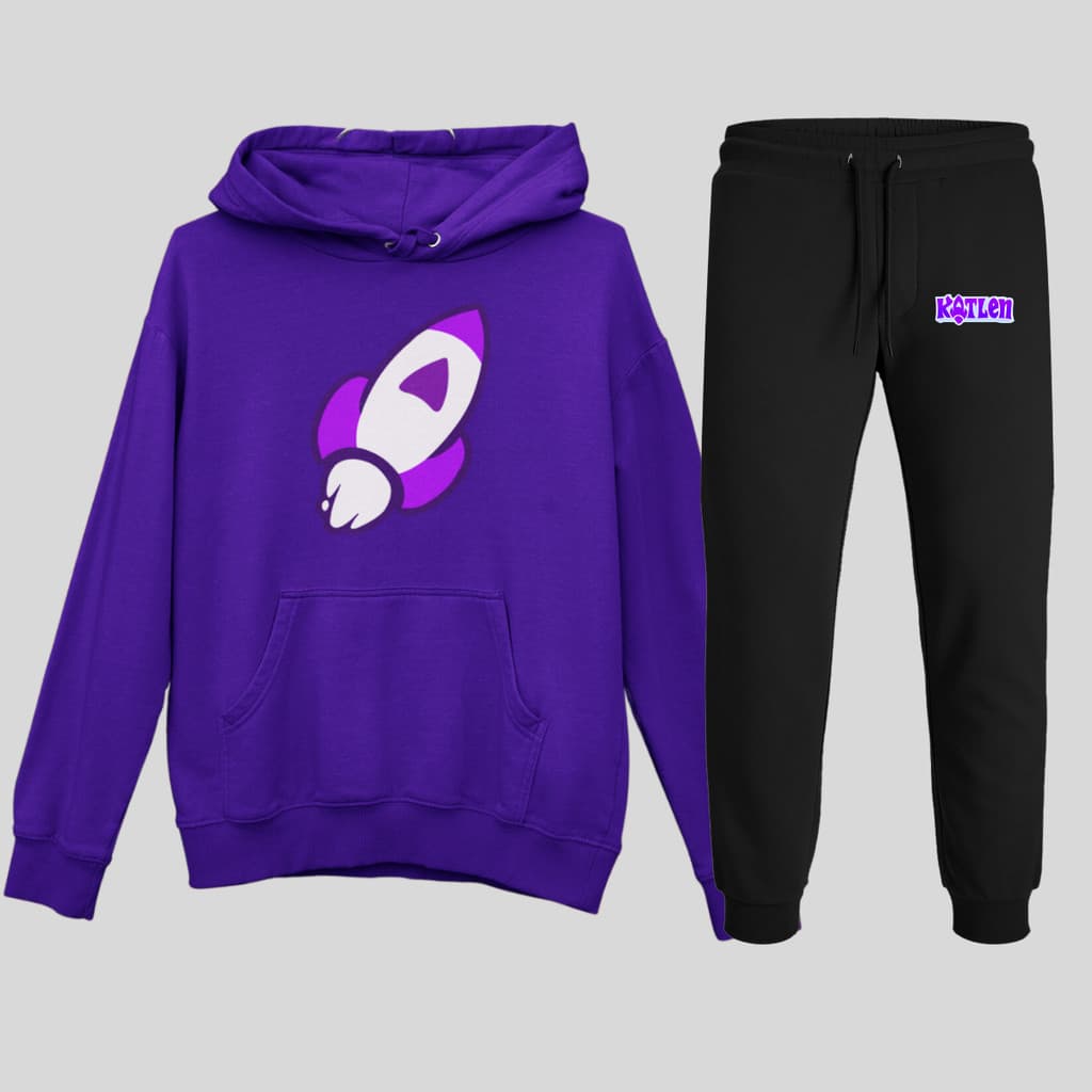 Conjunto de Moletom Infantil e Juvenil Meninas Novo Foguete Katlen Vick Os Rosas