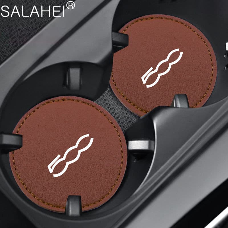 2pcs Almofada Para Copos De Água Carros Automática Caixa De Acessórios Fiat 500 Punto Abarth Stilo Palio Bravo Doblo