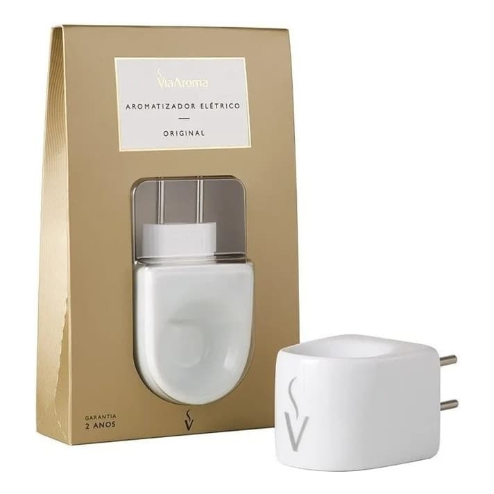 Via Aroma Aromatizador Difusor Elétrico Porcelana Cor Branco