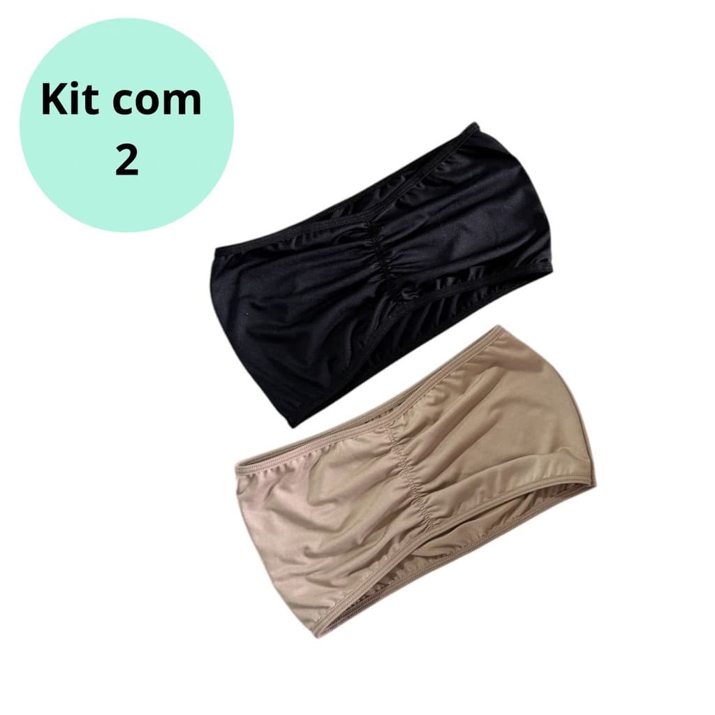 Kit 2 Top Faixa Bustiê Tomara Que Caia Sem Bojo Conforto Barato