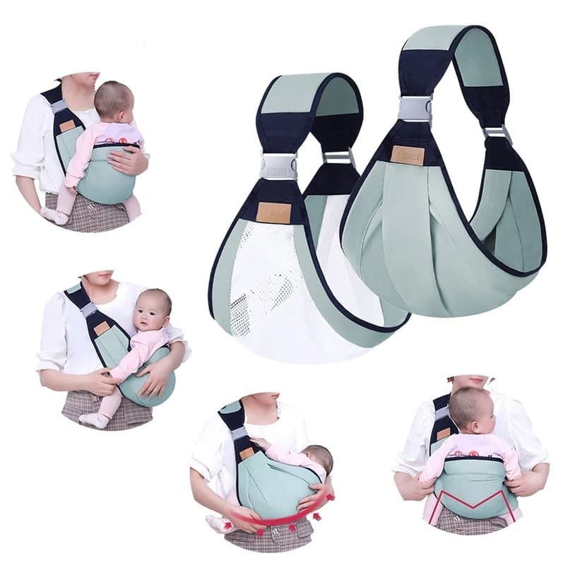 Canguru Ergonômico Para Bebê Até 20Kg Sling Com Alça De Ombro Ajustável Transportadora Criança