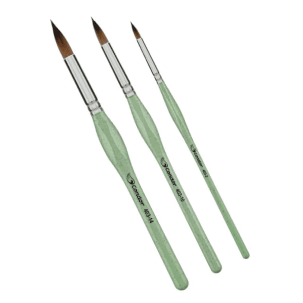 Kit Pincel Artístico Redondo C/ Cabo Ergonômico 403 Condor