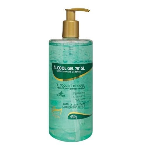 Álcool Gel 70º Antisséptico Com Aloe Vera 450G - Vedis