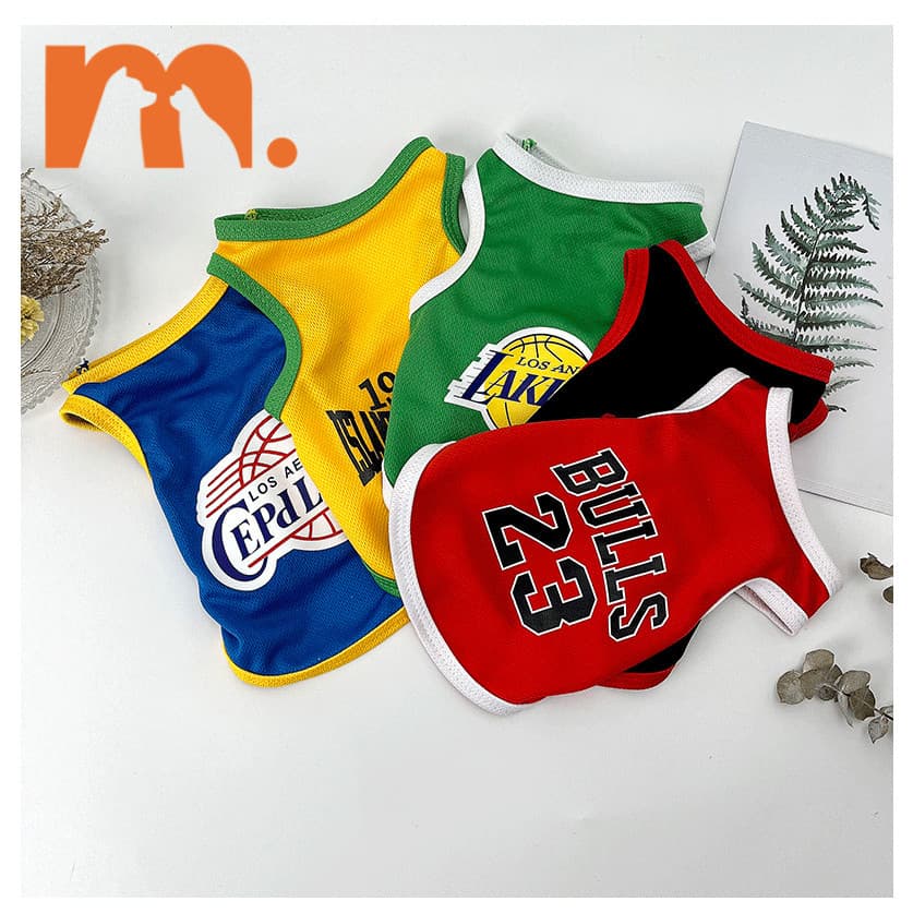 【Muhsinpet】Roupa de Cachorro Camisa de Basquetebol para Animais de Estimação Camisa de Gato