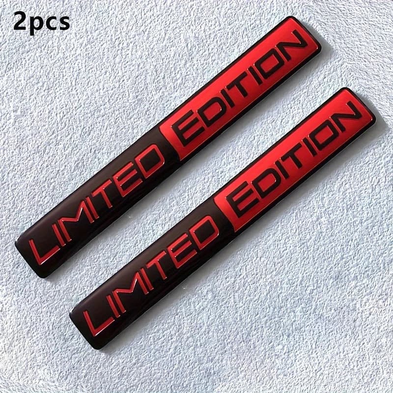 2PCS Emblema Edição Limitada, Emblemas de Metal 3D, Adesivo Decalque, Emblema de Esporte de Corrida