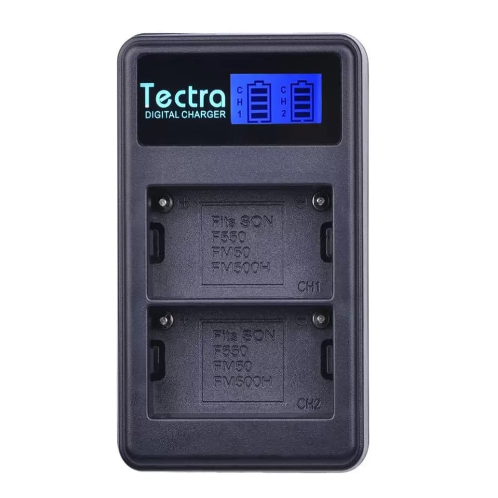 CARREGADOR DE BATERIA TECTRA PARA NP-F550 DUPLO