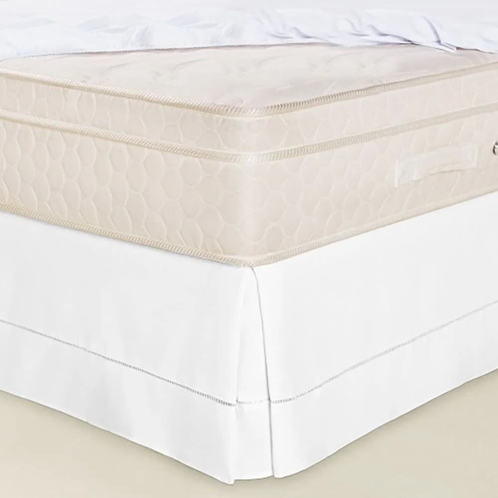 Saia Box para Cama Casal Padrão Ponto Palito Oxford