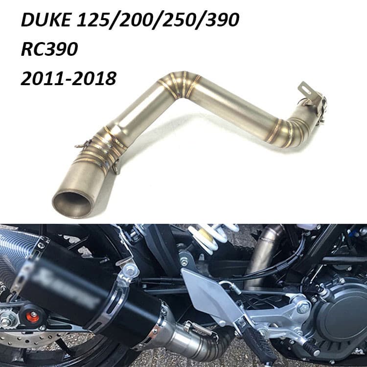 Slip-on Motocicleta Duke 125 200 250 390 RC390 2011-2018 Encaixe De Tubo Médio De Escape 51mm
