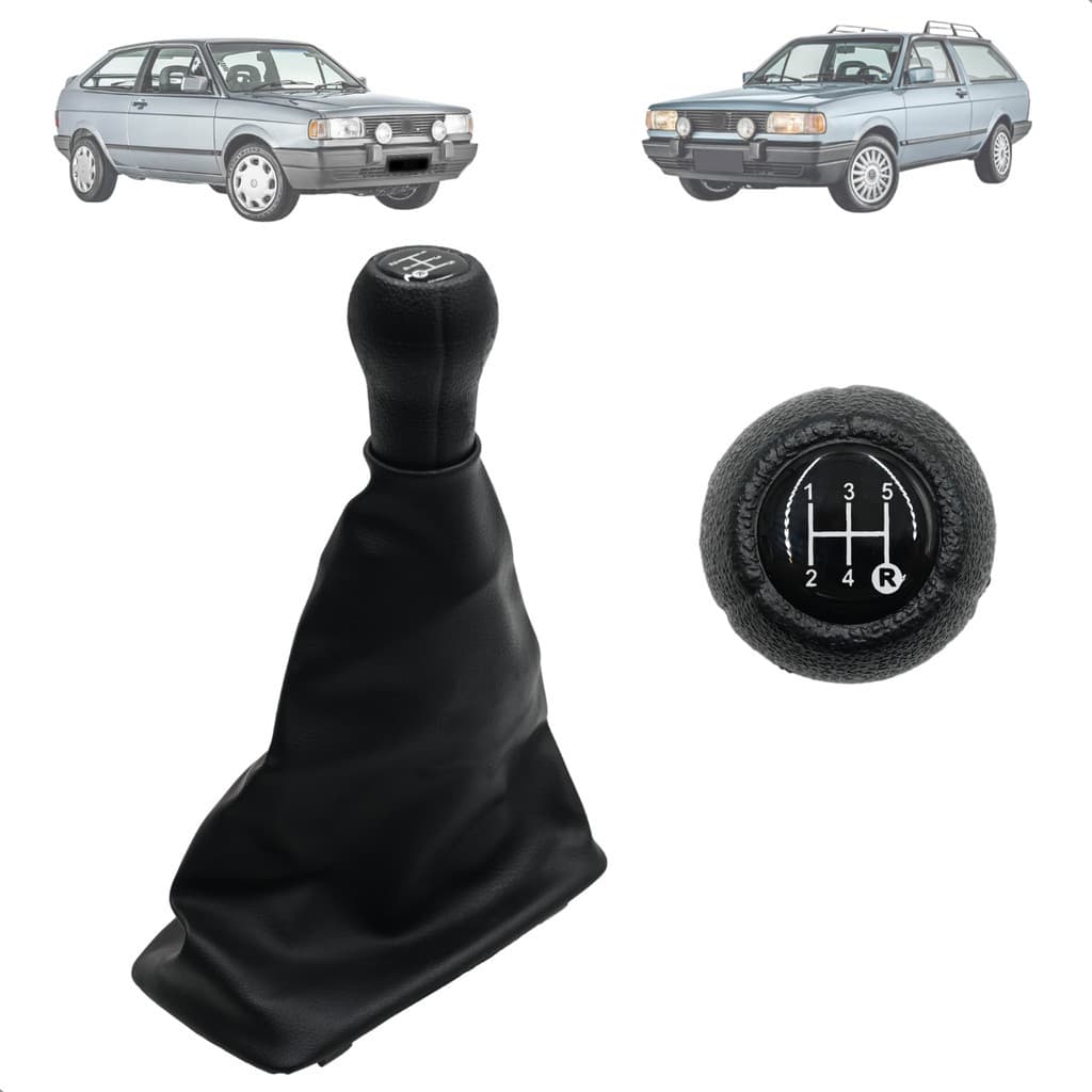 Kit Coifa e Manopla Voyage Gol Parati 1981 Até 1994 Base Longa Preta