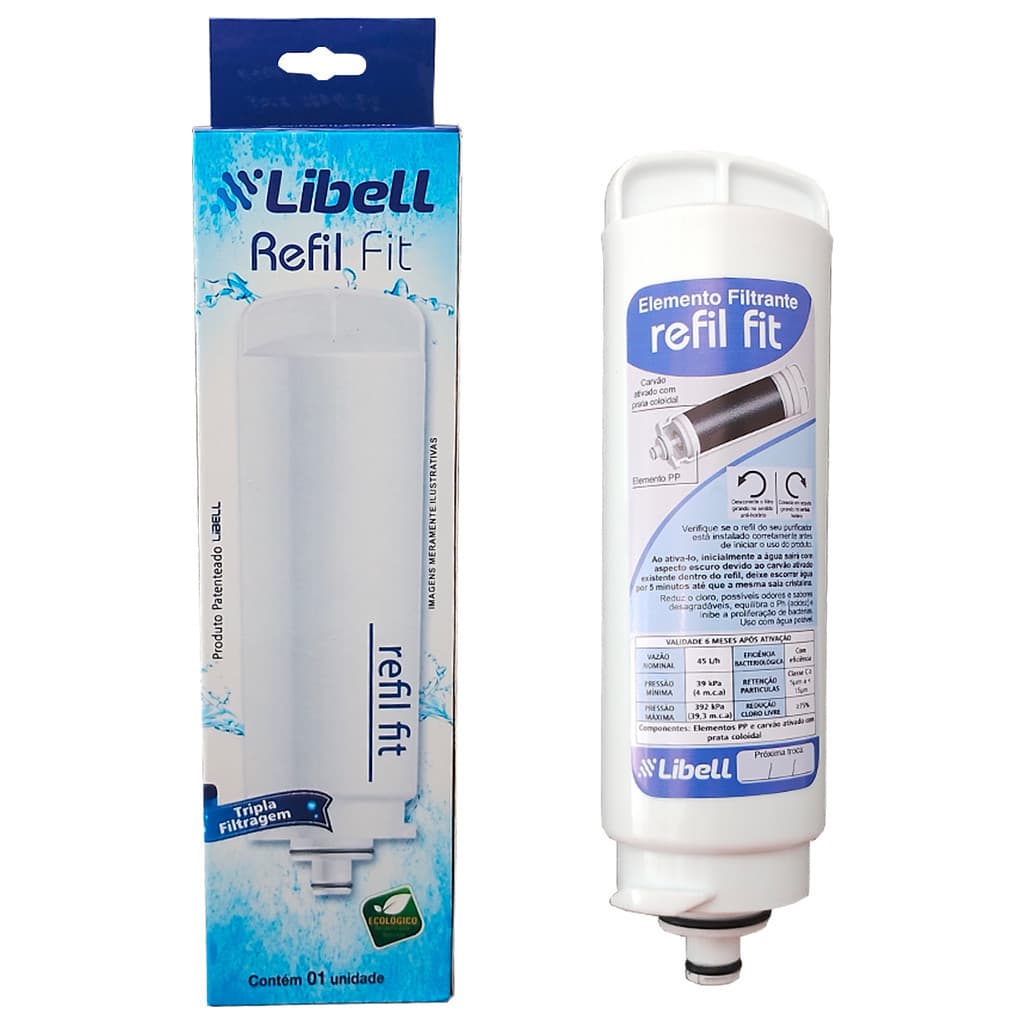 Refil Fit Original Para Purificador De Água Acquafit Libell